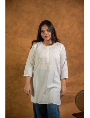Chikankari Short Kurta