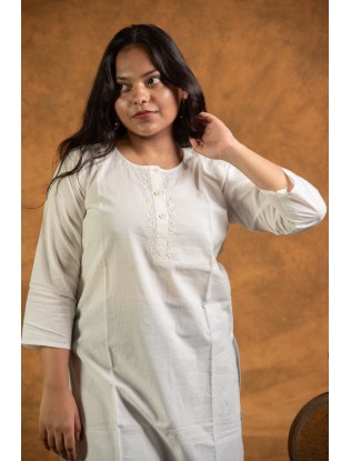 Chikankari Short Kurta Q/S