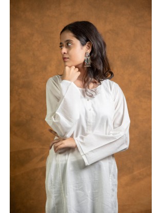 Chikankari Women Long Panel Kurta F/S