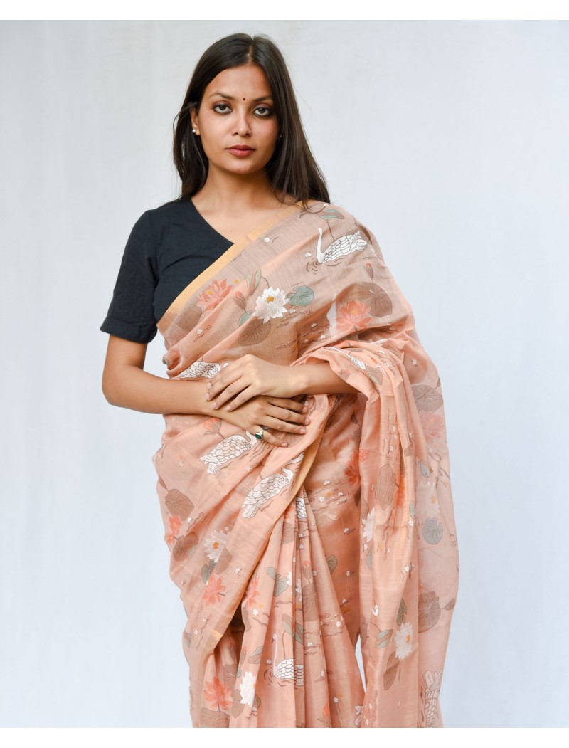Printed Saree with Blouse Printed Saree with Blouse