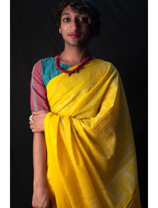 Shibori Saree with Blouse