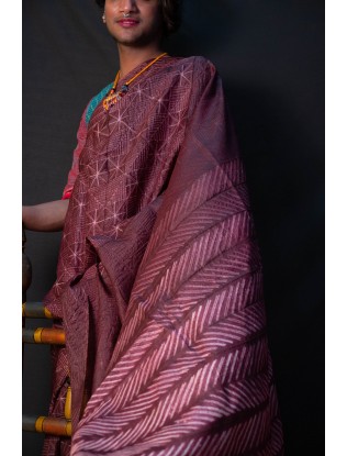 Shibori Saree with Blouse