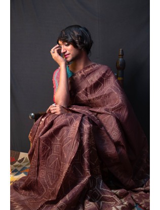 Shibori Saree with Blouse
