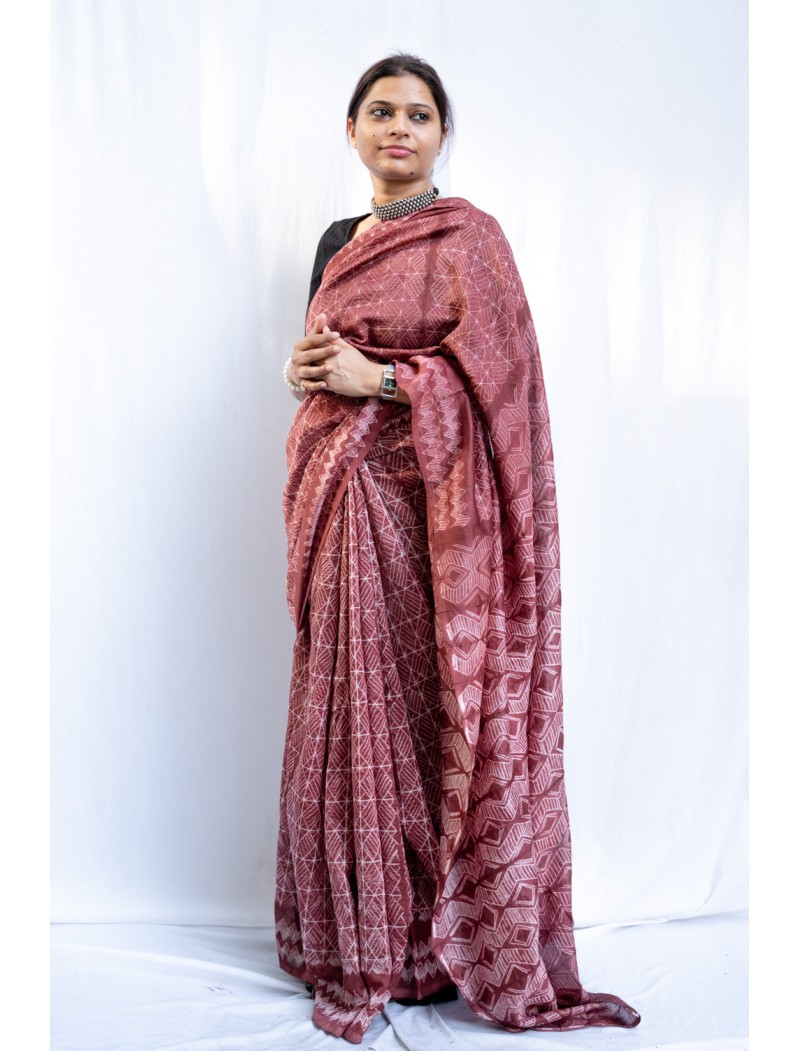 Shibori Saree with Blouse Shibori Saree with Blouse