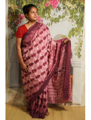 Shibori Saree with Blouse