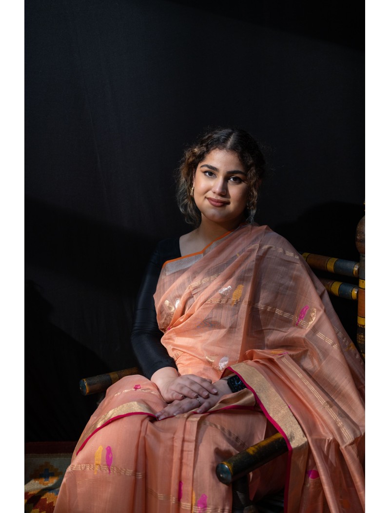 Woven Boota Saree with Blouse Woven Boota Saree with Blouse