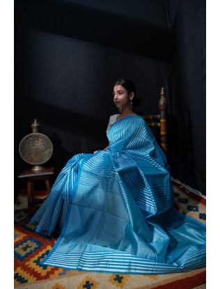Stripes Chanderi Saree with Blouse