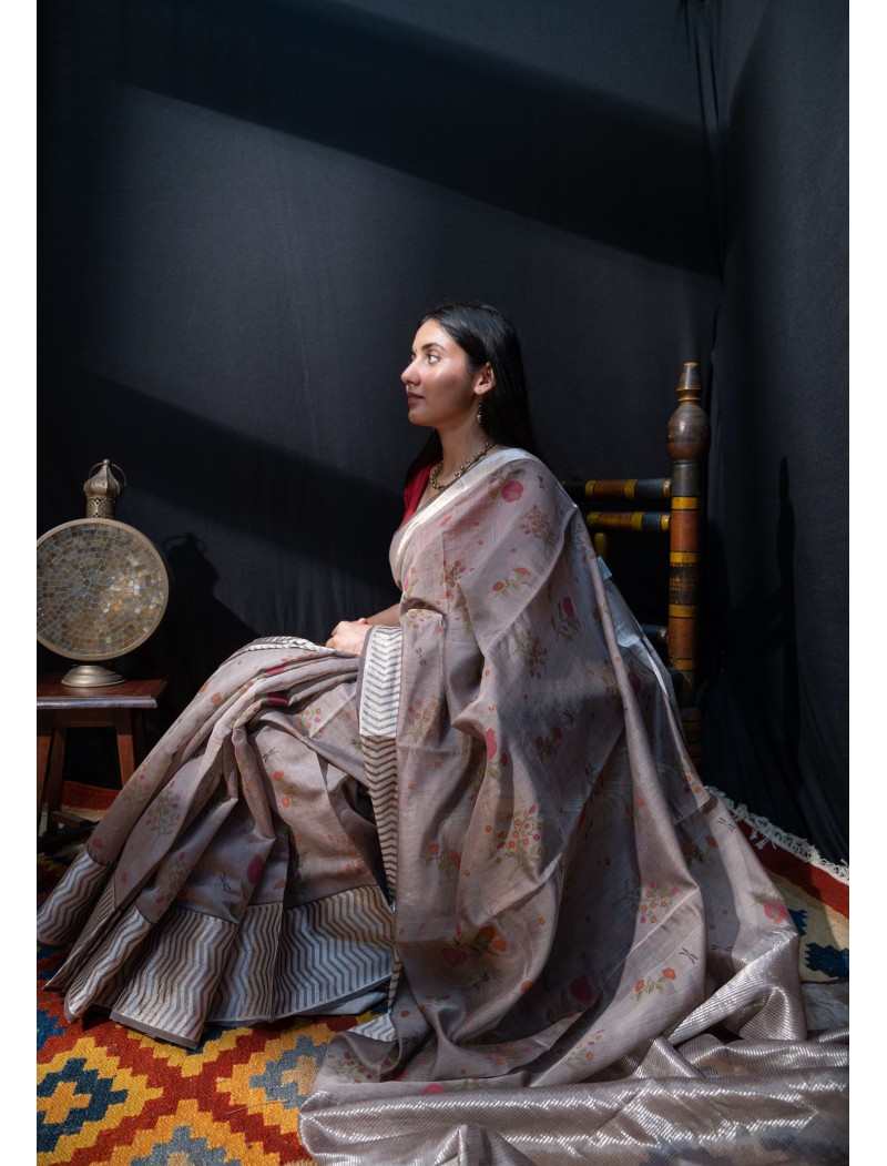Tissue Printed Saree