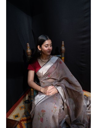Tissue Printed Saree