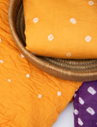 Bandhani Suit Set, Nazir Fabric in Traditional Tie-Dye
