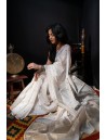 Off White Printed Chanderi Saree