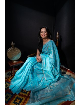 Printed Chanderi Saree