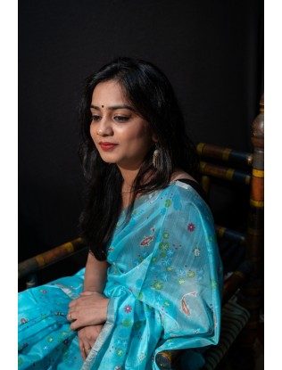 Printed Chanderi Saree