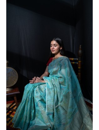 Tissue Printed Saree