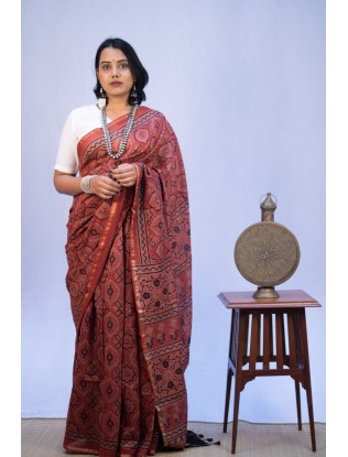 Ajrakh Saree