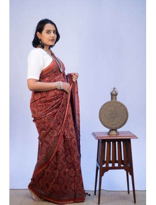 Ajrakh Saree