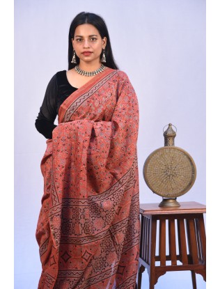 Ajrak Saree
