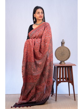 Ajrak Saree