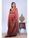 Ajrak Saree