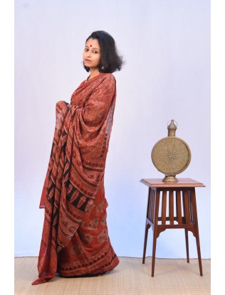 Ajrakh Saree