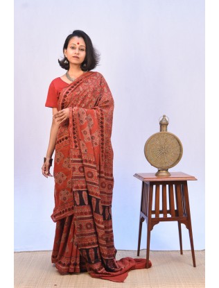 Ajrakh Saree