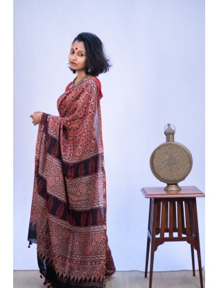 Ajrakh Saree