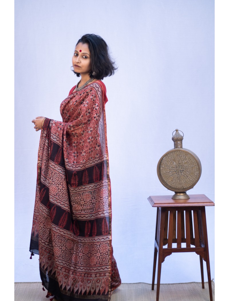Ajrakh Saree Ajrakh Saree