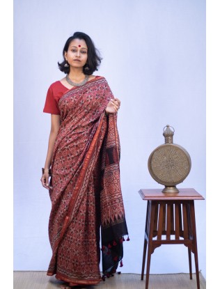 Ajrakh Saree