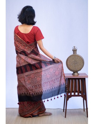 Ajrakh Saree