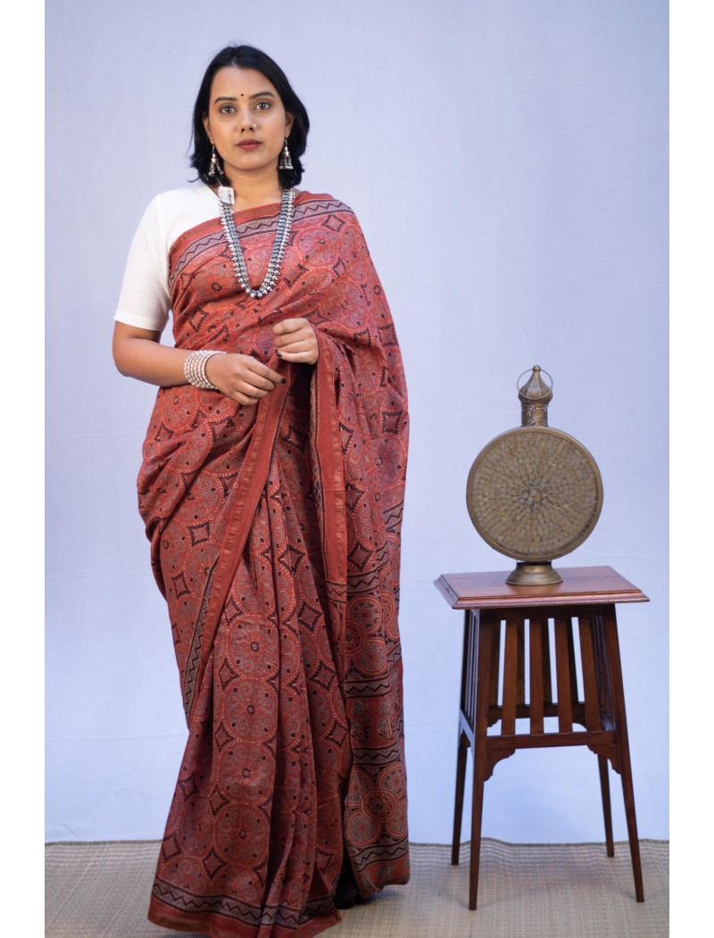 Ajrakh Saree Ajrakh Saree
