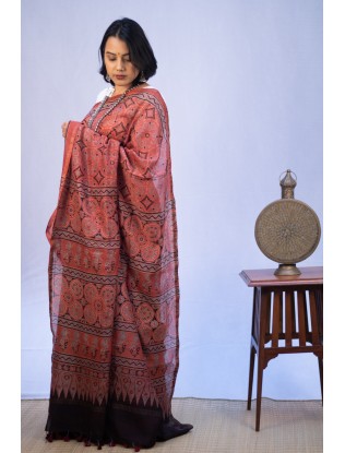 Ajrakh Saree