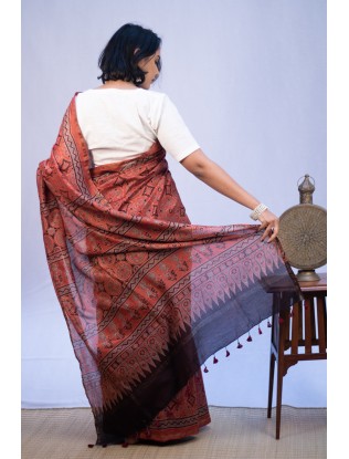 Ajrakh Saree