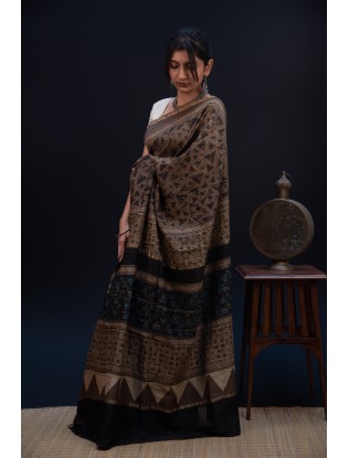 Ajrakh Saree