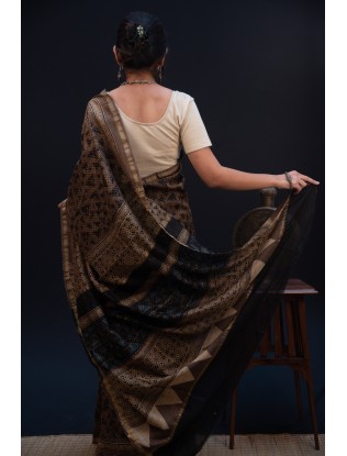Ajrakh Saree