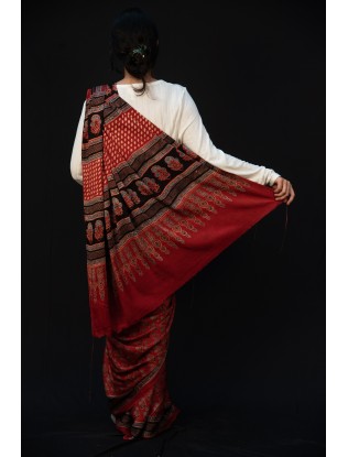 Ajrakh Saree