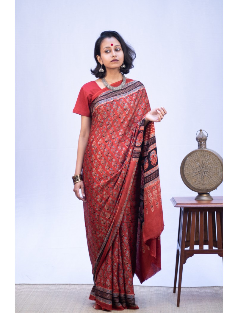 Ajrakh Saree Ajrakh Saree