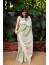 Zari woven border saree