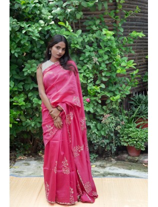 Saree with Applique work