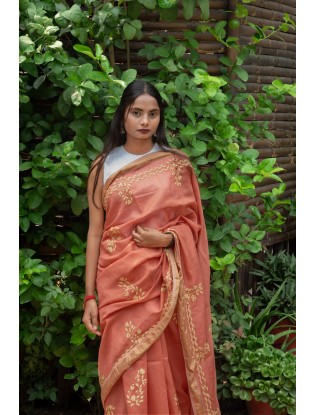 Saree with Aplique work
