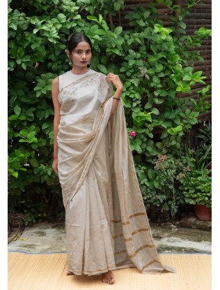 Saree with Applique work