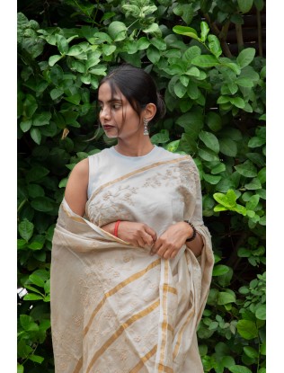 Saree with Applique work