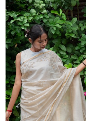 Saree with Applique work