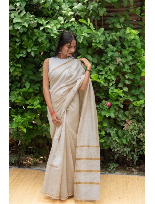Saree with Applique work