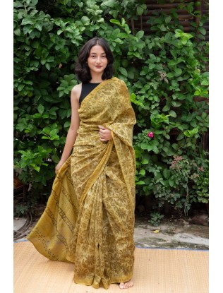 Vanaspati Print Saree with Blouse