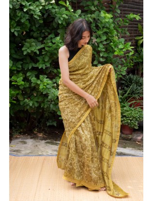 Vanaspati Print Saree with Blouse