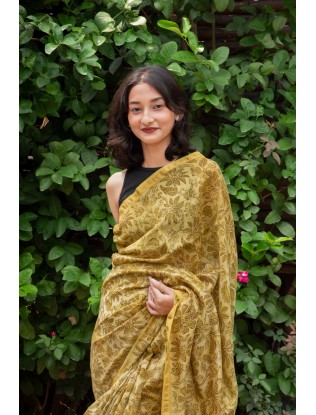 Vanaspati Print Saree with Blouse