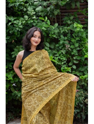 Vanaspati Print Saree with Blouse