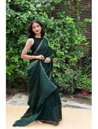 Vanaspati Print Saree with Blouse