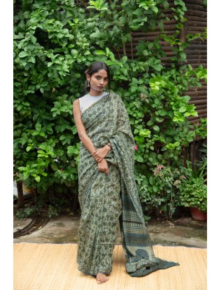 Vanaspati Print Saree with Blouse