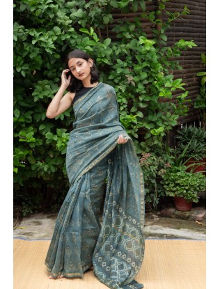 Vanaspati Print Saree with Blouse